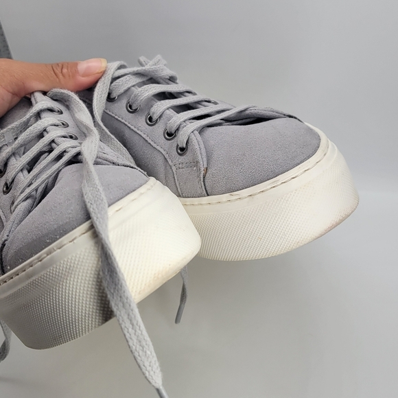 Novacas Made in Portugal Platform Women's Sneakers size 38 Grey Suede Shoelace - Picture 5 of 8